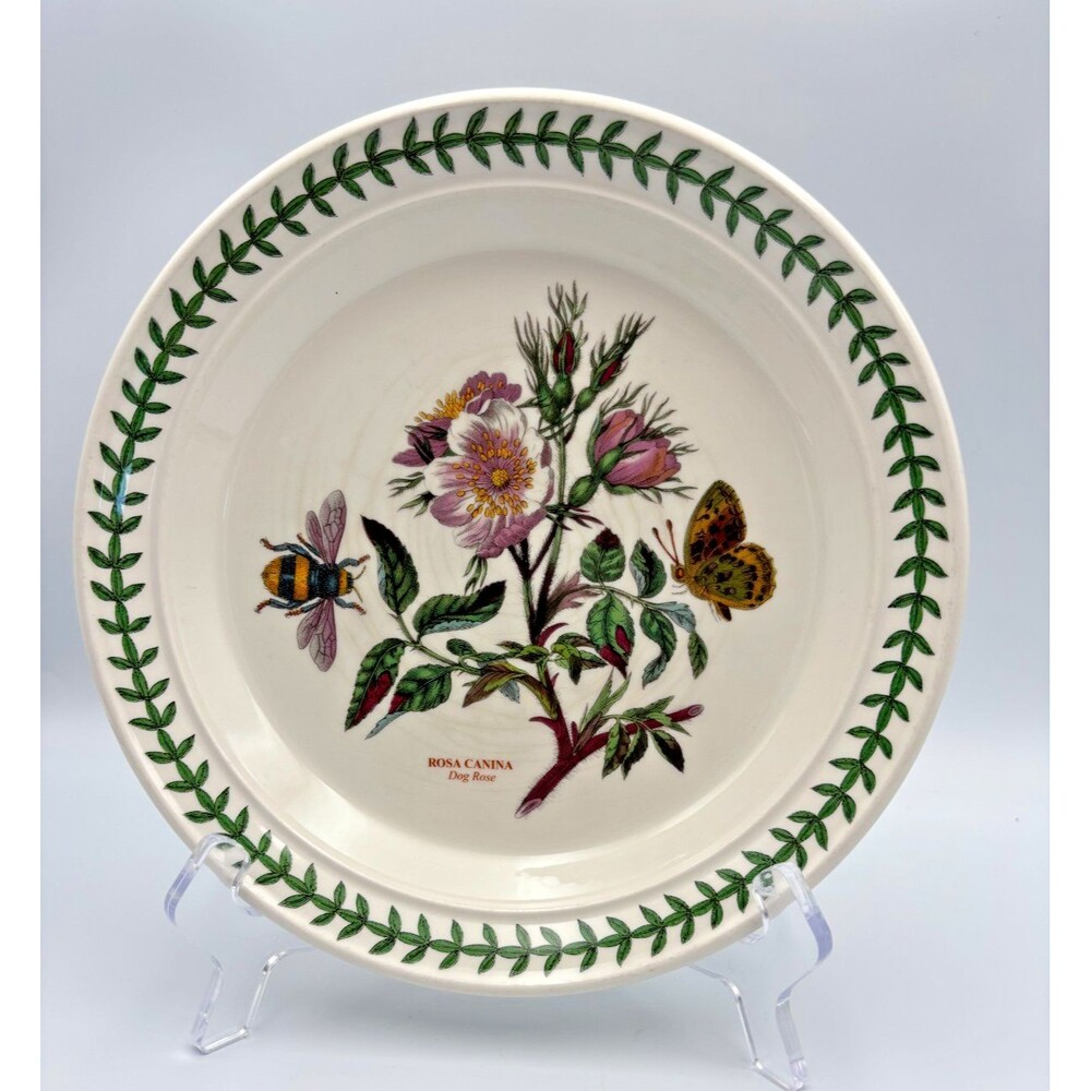 Portmeirion Botanical Garden Rosa Canina Dog Rose 8 1/2 Salad Plate